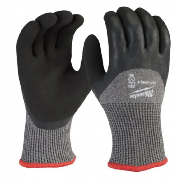 Перчатки Milwaukee с уровнем сопротивления порезам 5, зимние, размер M/8 