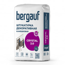 Штукатурка декоративная Bergauf Crystal 2.0, камешковая, 25 кг