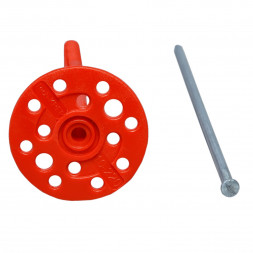 Дюбель для теплоизоляции Tech-Krep IZM тарельчатый со стальным гвоздем 10х90 мм