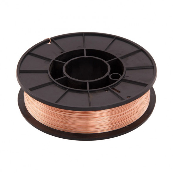 Проволока сварочная, СВ08Г2С-О, d=0,8 мм, стальная, омедненная (5 кг) АЭМЗ