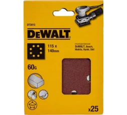 Шлифлисты перфорированные DEWALT DT3012, 115 x 140 мм, 60G, 25 шт.