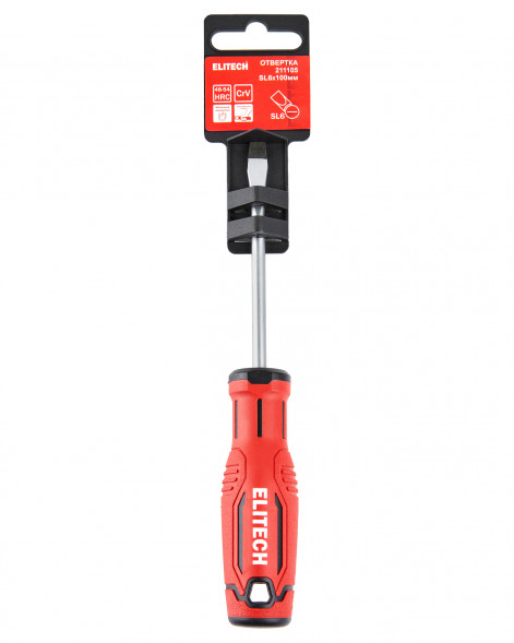 Отвертка SL6X100мм Elitech 211105 