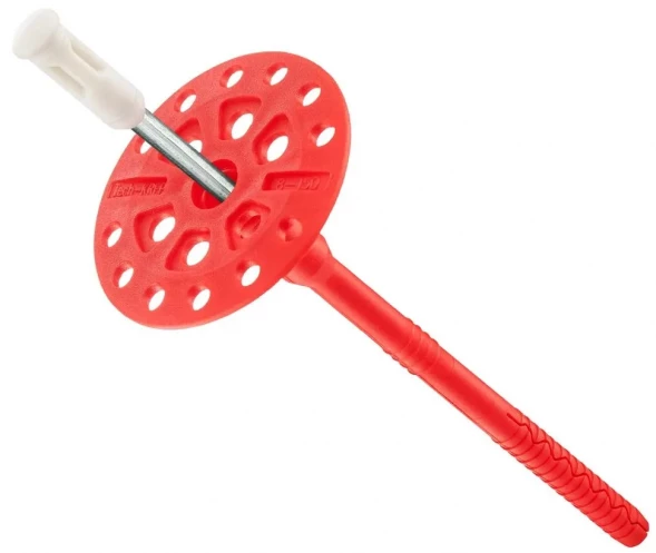 Дюбель для теплоизоляции Tech-Krep IZL-T 8L с металличеcким гвоздем с увеличенной термоголовой, 8x110