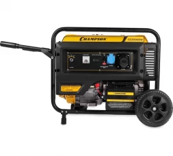 Генератор Champion GG5000EW (5/5,5кВт OHV 15лс 25л 81кг эл.старт колеса)