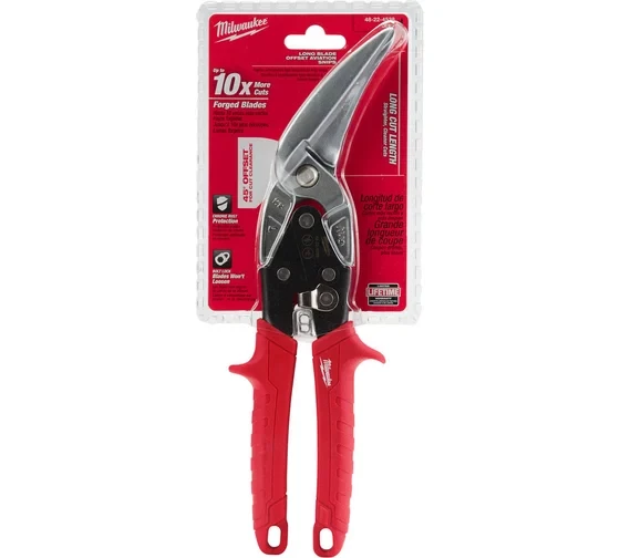 Длинные скошенные ножницы по металлу Milwaukee
