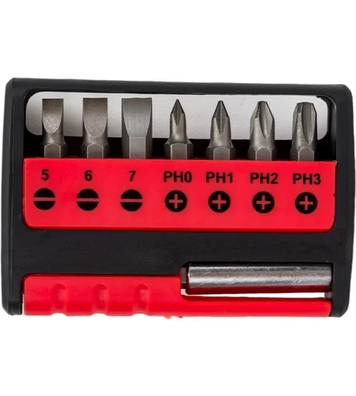 Набор бит с магнитным держателем 7 шт Elitech 1820.067900