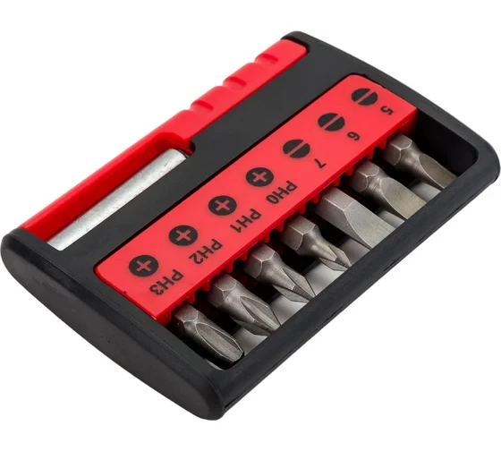 Набор бит с магнитным держателем 7 шт Elitech 1820.067900