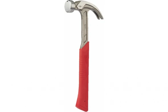 Молоток стальной Milwaukee с закругленным гвоздодером 16 унций, 450 г 