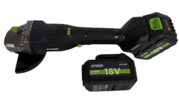 Машина углошлифовальная аккумуляторная бесщеточная AYGER AG18BL4 new (3000-10000 об/мин)