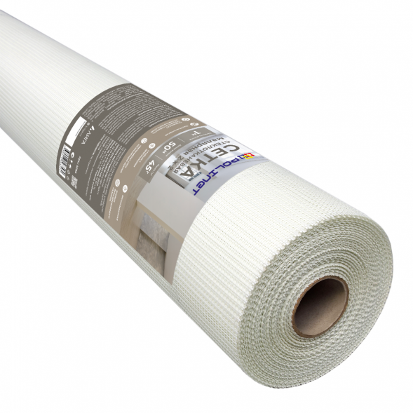 Сетка малярная Polinet 2х2 мм, 1х50 м, 45 гр/м2