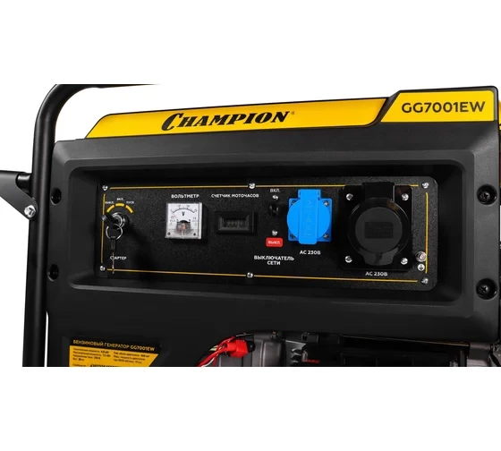 Генератор Champion GG7001EW (6,8/7,5кВт OHV 17лс 25л 88кг эл.старт колеса)