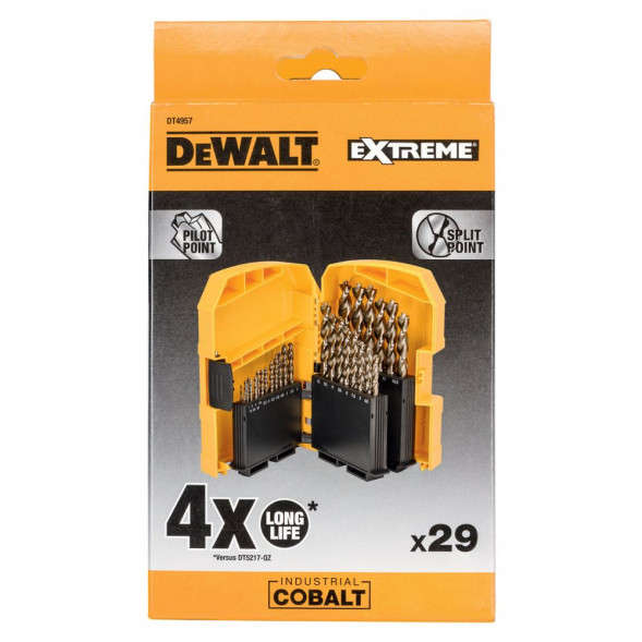 Набор сверл DEWALT DT4957 по металлу, 1-13 мм, 29 шт. (DT4957-QZ)