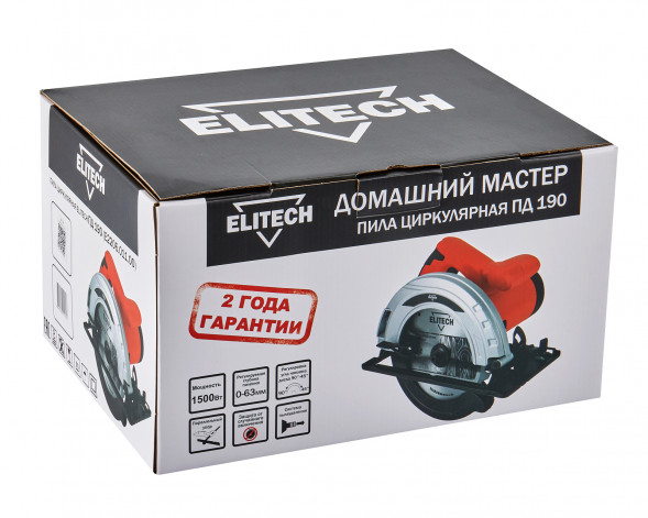 Дисковая пила Elitech ДМ ПД 190 (E2206.011.00) 
