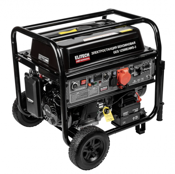 Генератор бензиновый Elitech HD GES12500EAWS-3 (380В, 10кВт)
