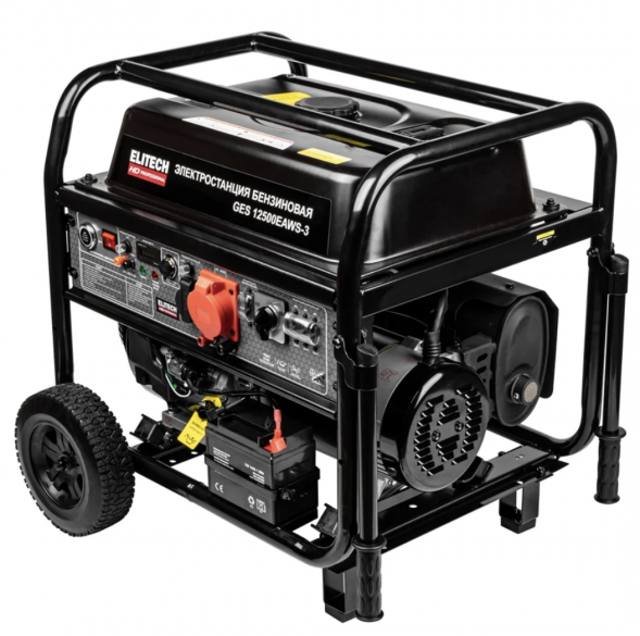 Генератор бензиновый Elitech HD GES12500EAWS-3 (380В, 10кВт)