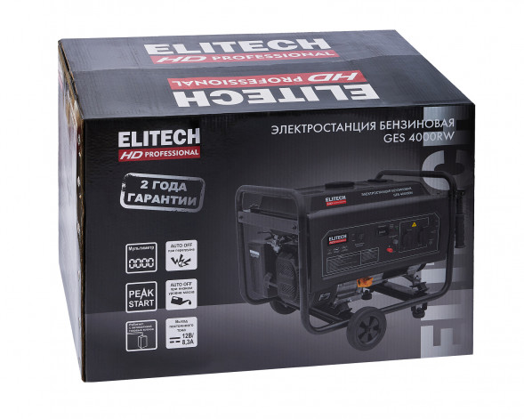 Генератор бензиновый Elitech HD GES 4000RW 