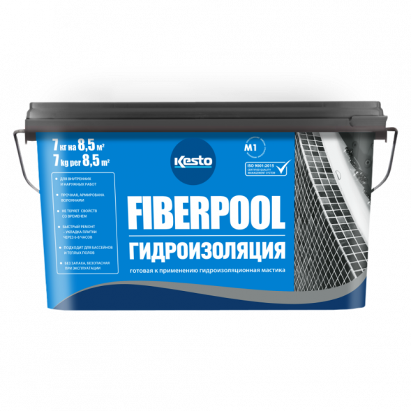 Гидроизоляционная мастика Kesto Fiberpool 7 кг