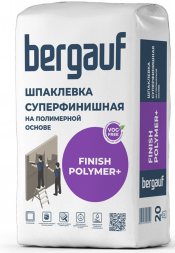 Шпаклевка финишная на полимерной основе Bergauf Finish Polymer+, 20 кг