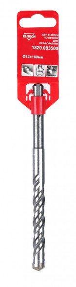 Квадробур с двойной спиралью по бетону (12x160 мм; SDS+) Elitech 1820.083500
