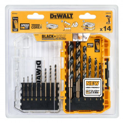 Набор сверл DEWALT DT70727, по металлу Black &amp;amp; Gold HSS-G 14 шт. (DT70727-QZ)