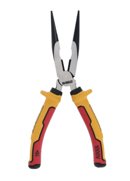 Плоскогубцы Dewalt DWHT82804-0 с удлиненными губками и токоизолирующими рукоятками, 20 см 