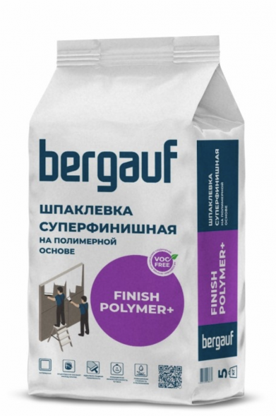 Шпаклевка финишная на полимерной основе Bergauf Finish Polymer +, 5 кг 