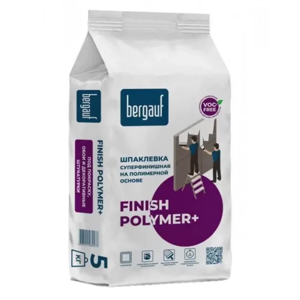Шпаклевка финишная на полимерной основе Bergauf Finish Polymer +, 5 кг 