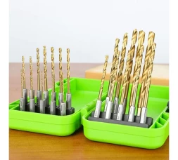 Набор сверл HSS-TiN 1,5-8,0 мм с шестигранным хвостовиком в кейсе Greenworks 2943907, 22 шт.