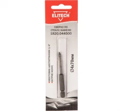 Сверло по стеклу и кафелю (4х65 мм; HEX 1/4) Elitech 1820.044500