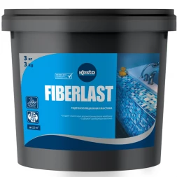 Гидроизоляционная мастика Kesto Fiberlast, 3 кг