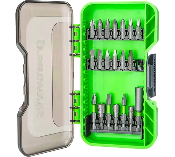 Набор бит в кейсе Greenworks 2944007, 20 предметов