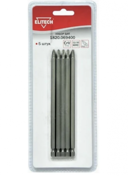 Набор бит 5 шт. Elitech 1820.069400