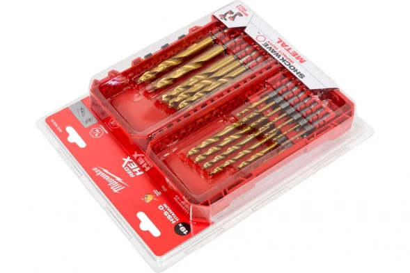 Сверла по металлу Milwaukee RedHEX HSS-TiN набор 19 ед. (2-10 мм) GEN II 