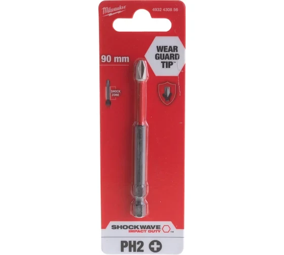Бита Milwaukee SHOCKWAVE (PH2; 90 мм) 