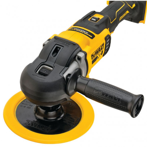  Полировальная машина аккумуляторная DEWALT DCM849P2, 18 В, 2200 об/мин, с 2 АКБ 5 Ач и ЗУ, в сумке (DCM849P2-QW)