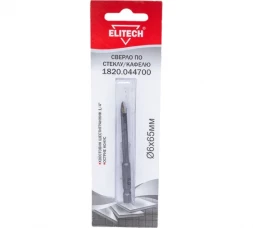 Сверло по стеклу и кафелю (6х65 мм; HEX 1/4) Elitech 1820.044700