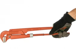 Ключ трубный Biber 90052 Профи CrV, 90 градусов 1,5&amp;quot;