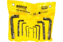 Набор инбусовых ключей Biber 90502 2-14 мм 10 шт.