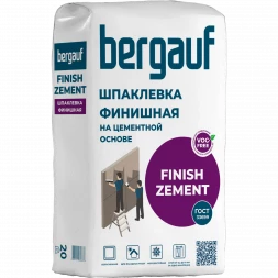 Шпаклевка цементная Bergauf Finish Zement белая, 20 кг