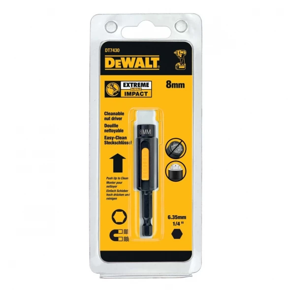 Торцевой ключ DEWALT IMPACT DT7430, 8 мм, магнитный Easy Clean