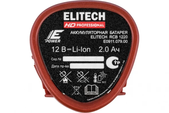 Батарея аккумуляторная Elitech HD RCB 1220 (12В, 2Ач) 