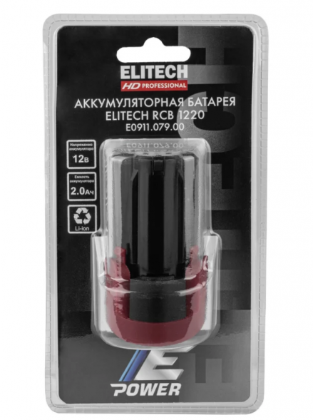 Батарея аккумуляторная Elitech HD RCB 1220 (12В, 2Ач) 