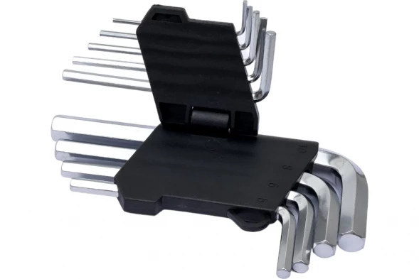 Набор инбусовых коротких ключей Biber 90503 CrV, 1.5-10 мм 9 шт.