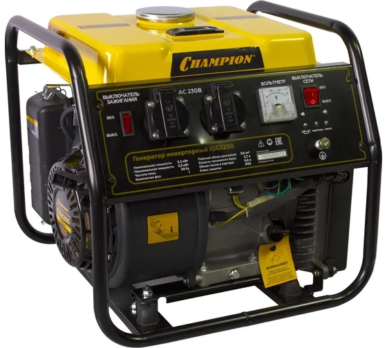 Генератор Champion IGG3200 (3,2/3,5кВт, 7лс, 5,7л, 26кг)