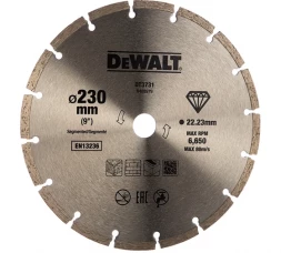 Диск алмазный сегментированный универсальный DEWALT DT3731, (230 x 22.2 мм)