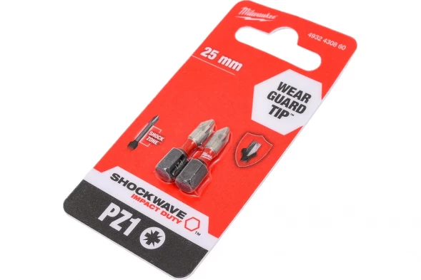 Бита Milwaukee SHOCKWAVE (2 шт; PZ1; 25 мм) 