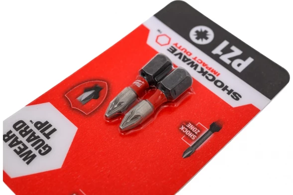 Бита Milwaukee SHOCKWAVE (2 шт; PZ1; 25 мм) 