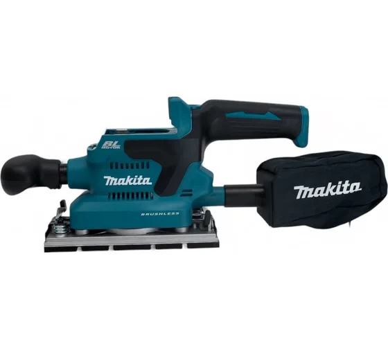  Шлифмашина вибрационная аккумуляторная  Makita LXT, BL, 18В, XPT, AWS, 93x228 мм, 4000-12000 об\м, ампл-2.0 мм, 1.5кг, кор,п\сборник, зажим, WUT01, без аккум. и з/у DBO381ZU