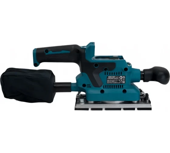  Шлифмашина вибрационная аккумуляторная  Makita LXT, BL, 18В, XPT, AWS, 93x228 мм, 4000-12000 об\м, ампл-2.0 мм, 1.5кг, кор,п\сборник, зажим, WUT01, без аккум. и з/у DBO381ZU