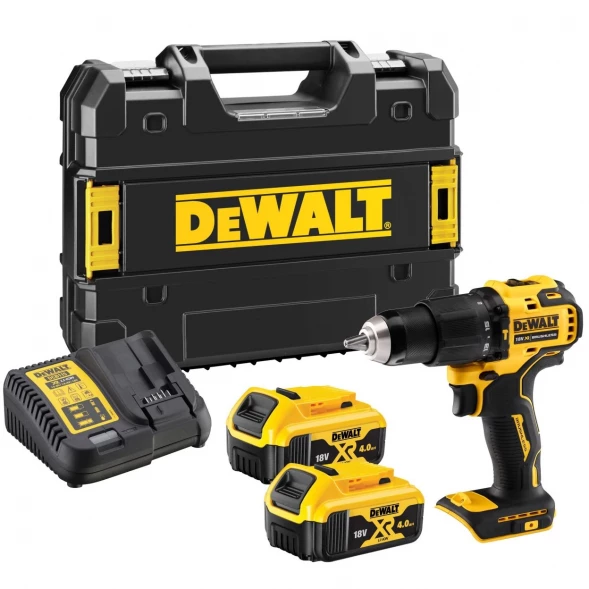 Дрель-шуруповерт аккумуляторная ударная DEWALT DCD709M2T, 18 В, 1650 об/мин, 28050 уд/мин, с 2 АКБ 4 Ач и ЗУ, в кейсе TSTAK 